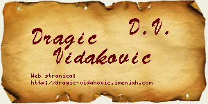 Dragić Vidaković vizit kartica